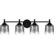 Jenson 4 Light 31 inch Matte Black Bath Light Wall Light