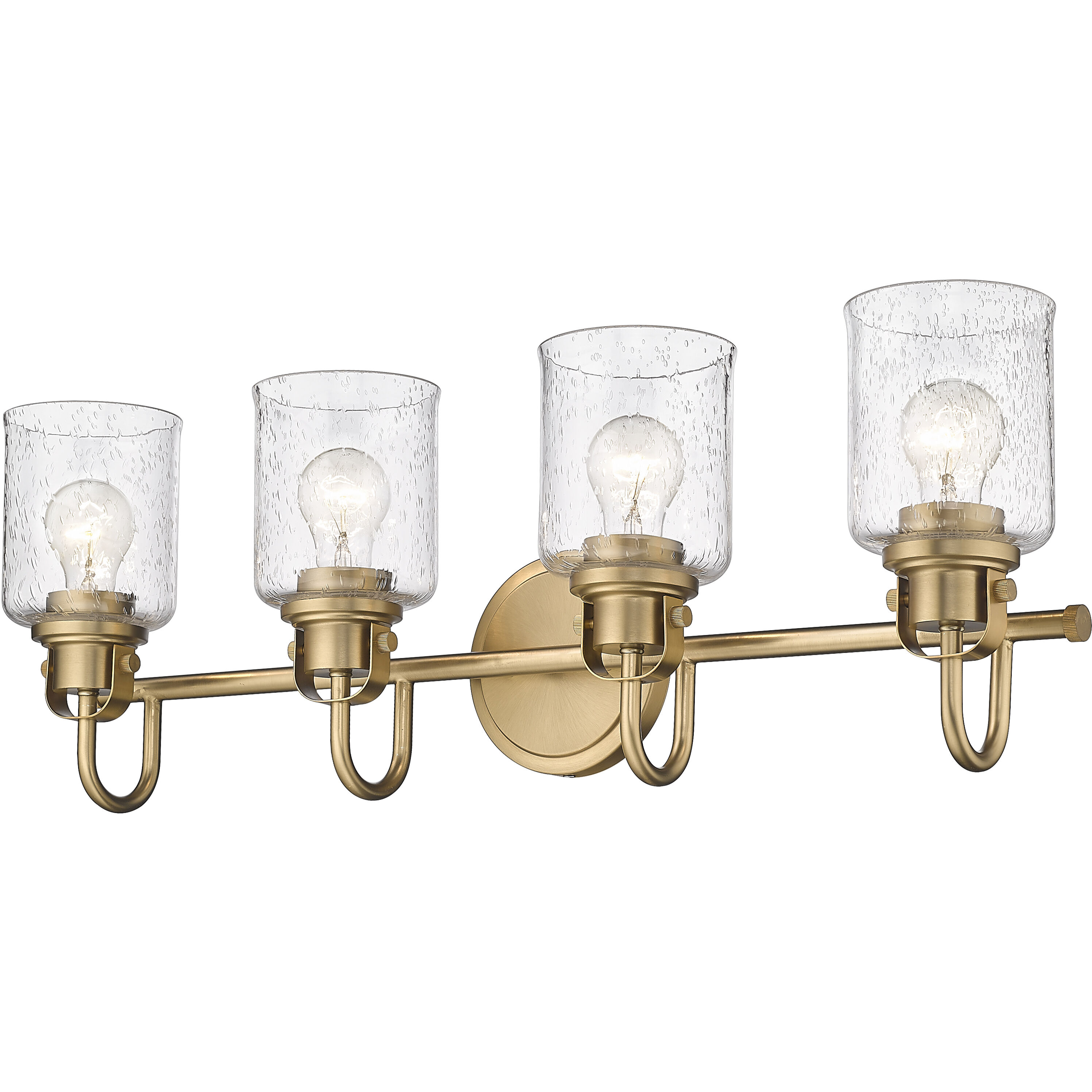 Kinsley 4 Light 28 inch Heirloom Gold Vanity Wall Light in Heritage Gold