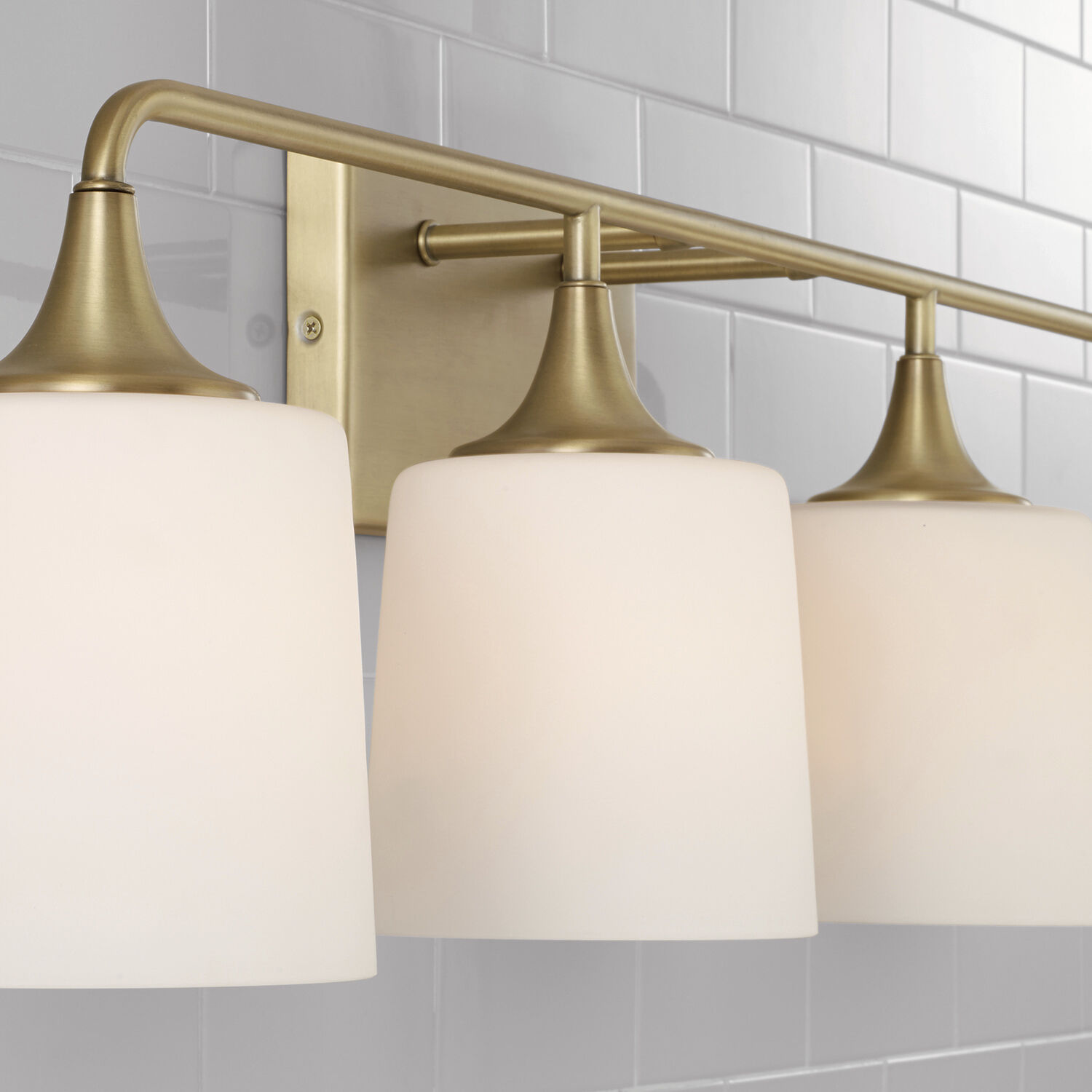 Presley 4 Light 36.75 inch Aged Brass Vanity Light Wall Light