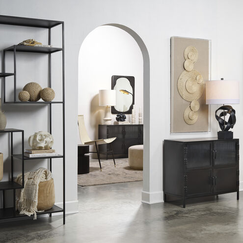 Element 80 X 36 X 16 inch Black Iron Etagere