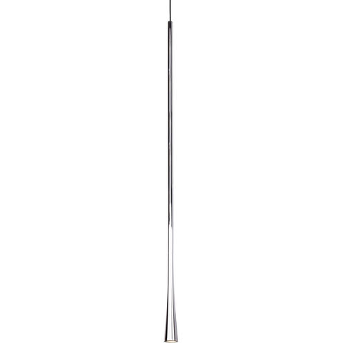 Taper LED 1.25 inch Chrome Pendant Ceiling Light