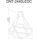 Dante LED 24 inch Matte Black Chandelier Ceiling Light