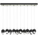 Chrysalis 10 Light 8.5 inch Sterling Pendant Ceiling Light in Black Crystal, Small