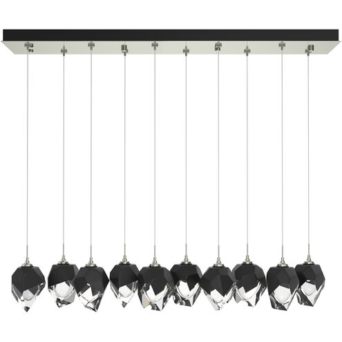 Chrysalis 10 Light 8.5 inch Sterling Pendant Ceiling Light in Black Crystal, Small
