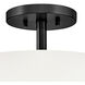 Halle 3 Light 14.5 inch Black Semi-flush Mount Ceiling Light