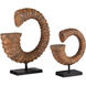 Faux Horn 19.5 X 17.25 inch Sculptures, Set of 2