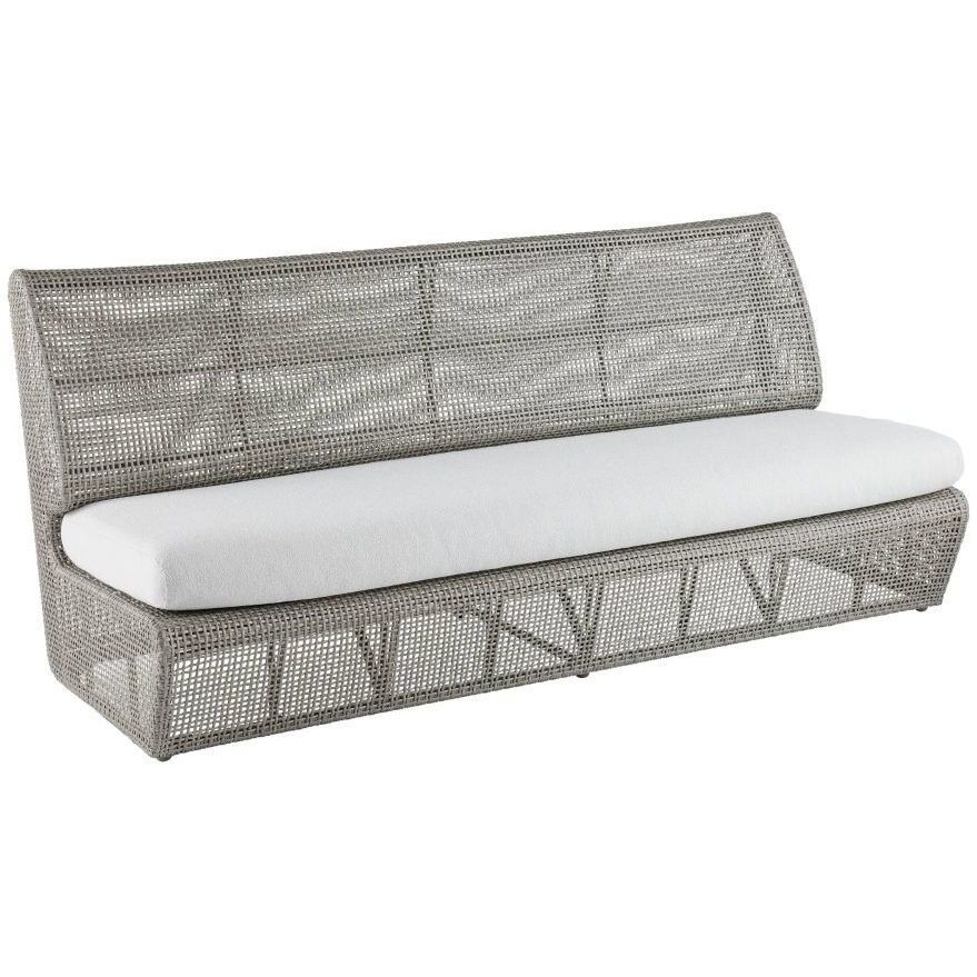 Dupont Porpoise and Weathered Gray Outdoor Sofa