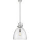 Downtown Urban Newton Bell 1 Light 14 inch Polished Nickel Pendant Ceiling Light in Seedy