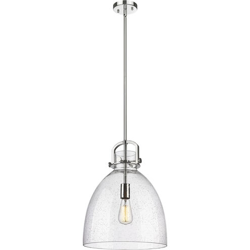 Downtown Urban Newton Bell 1 Light 14 inch Polished Nickel Pendant Ceiling Light in Seedy