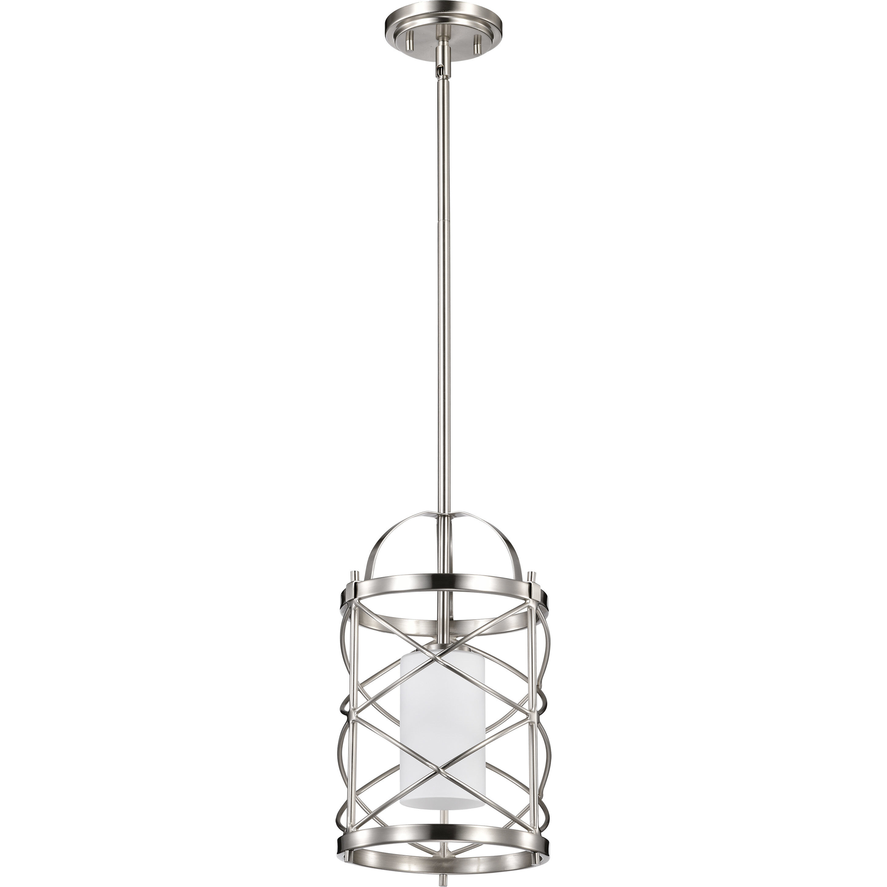 Ginger 1 Light 8 inch Brushed Nickel Mini Pendant Ceiling Light