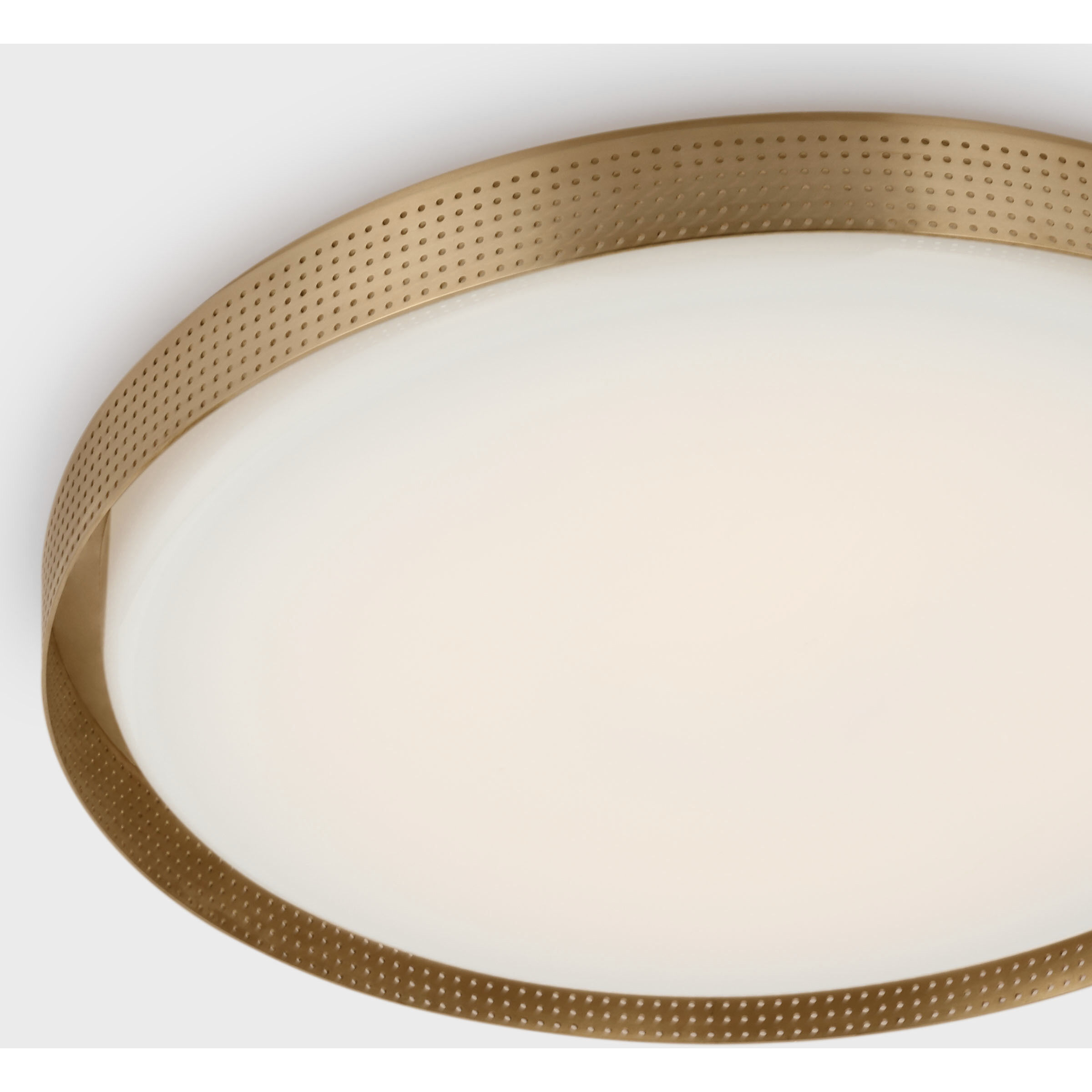 Kelly Wearstler Precision LED 24 inch Antique-Burnished Brass Round Flush Mount Ceiling Light