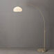 Morelli 92 inch 14 watt Weathered Brass Arc Floor Lamp Portable Light
