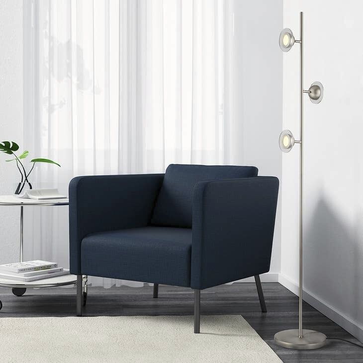 Laurel 69 inch Satin Nickel Floor Lamp Portable Light