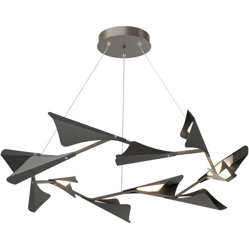 Plume LED 49.1 inch Dark Smoke and Black Pendant Ceiling Light in Dark Smoke/Black