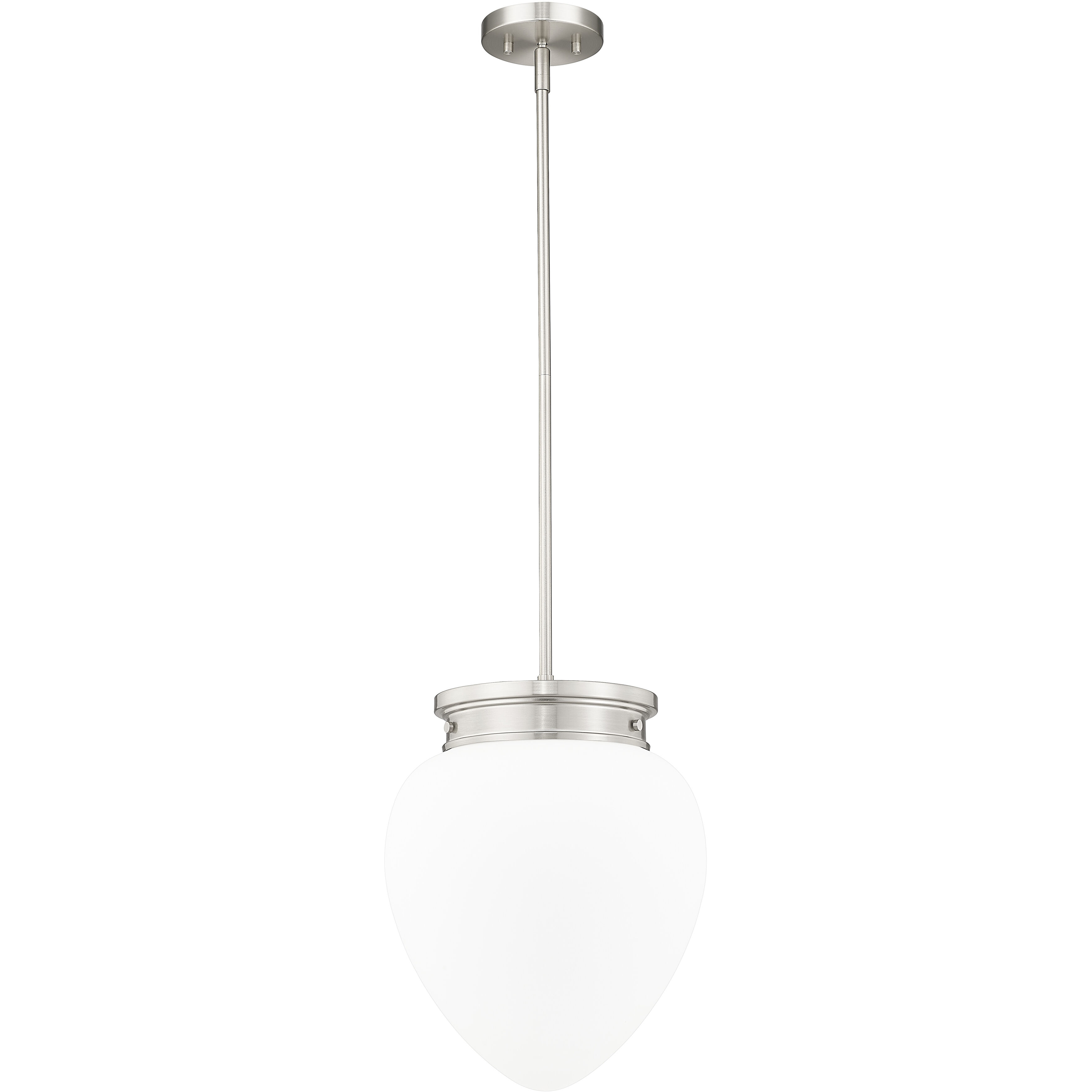 Gideon 1 Light 12.5 inch Brushed Nickel Pendant Ceiling Light