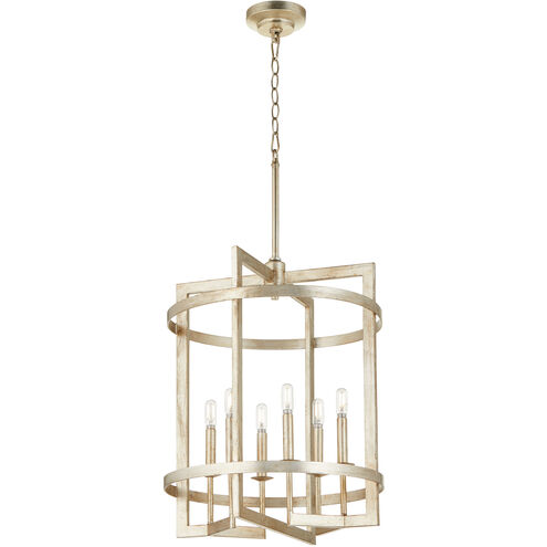 Merrick 6 Light Aged Silver Leaf Entry Ceiling Light