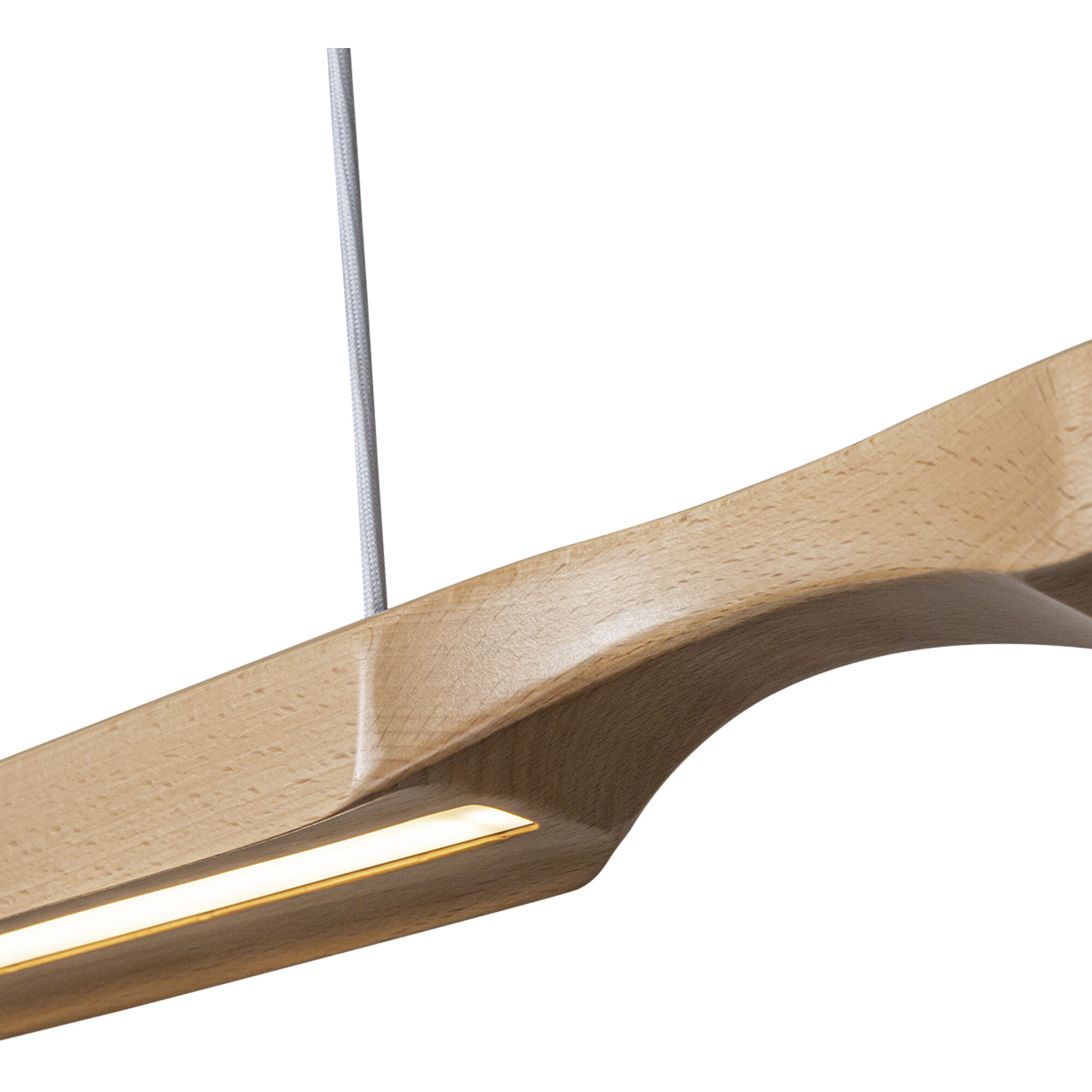 Dakota LED 47.25 inch Beech Wood Linear Pendant Ceiling Light