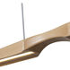 Dakota LED 47.25 inch Beech Wood Linear Pendant Ceiling Light