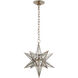 Chapman & Myers Moravian Star 1 Light 18 inch Burnished Silver Leaf Star Lantern Pendant Ceiling Light, Medium