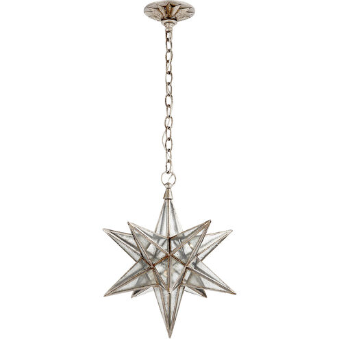 Chapman & Myers Moravian Star 1 Light 18 inch Burnished Silver Leaf Star Lantern Pendant Ceiling Light, Medium
