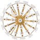 Azalea 4 Light 20.25 inch Distressed Brass Semi-flush Mount Ceiling Light