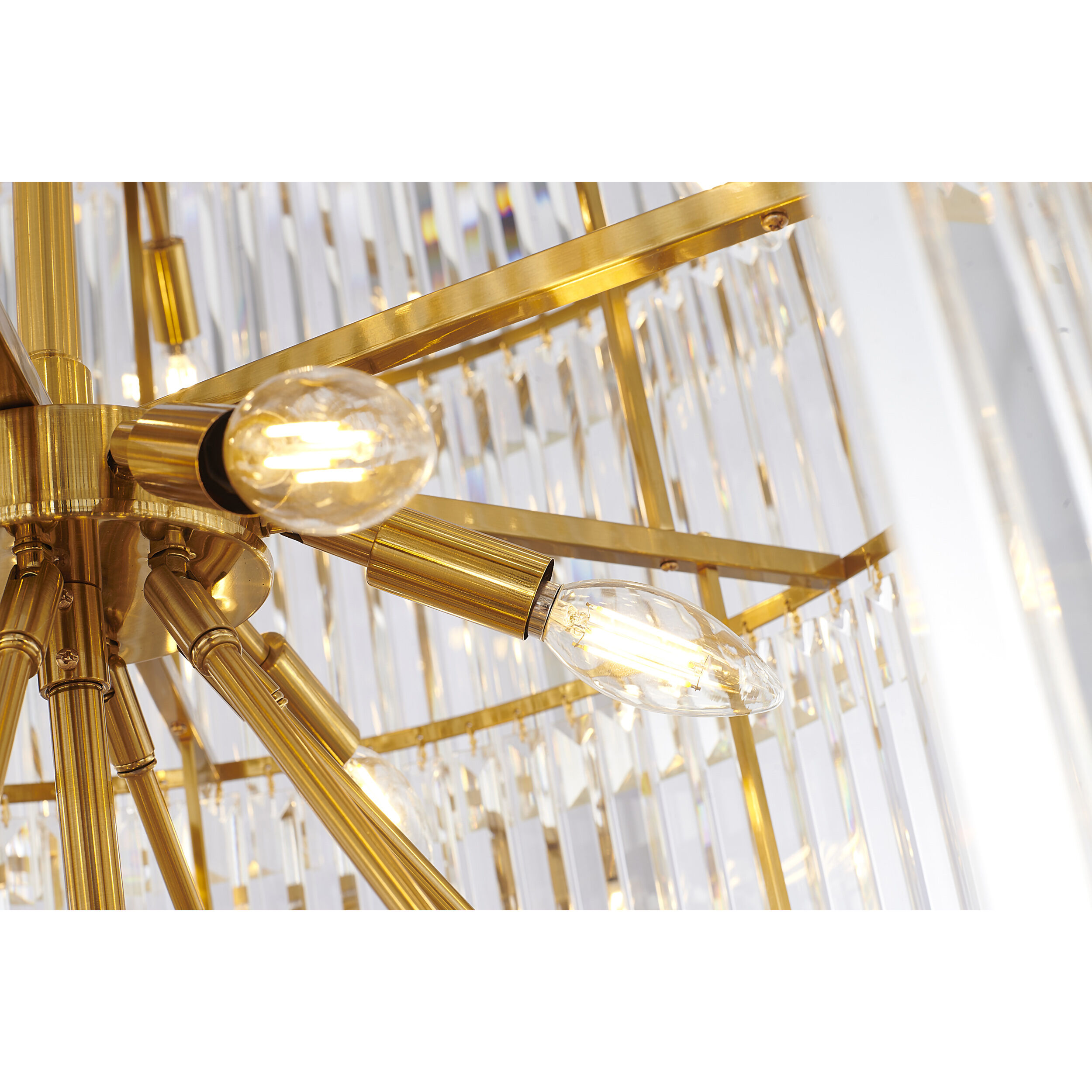 Canada 34 Light 36 inch Brass Chandelier Ceiling Light