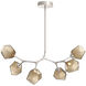 Gem LED 38 inch Beige Silver Linear Pendant Ceiling Light in Metallic Beige Silver, Bronze, 2700K LED, Modern Branch