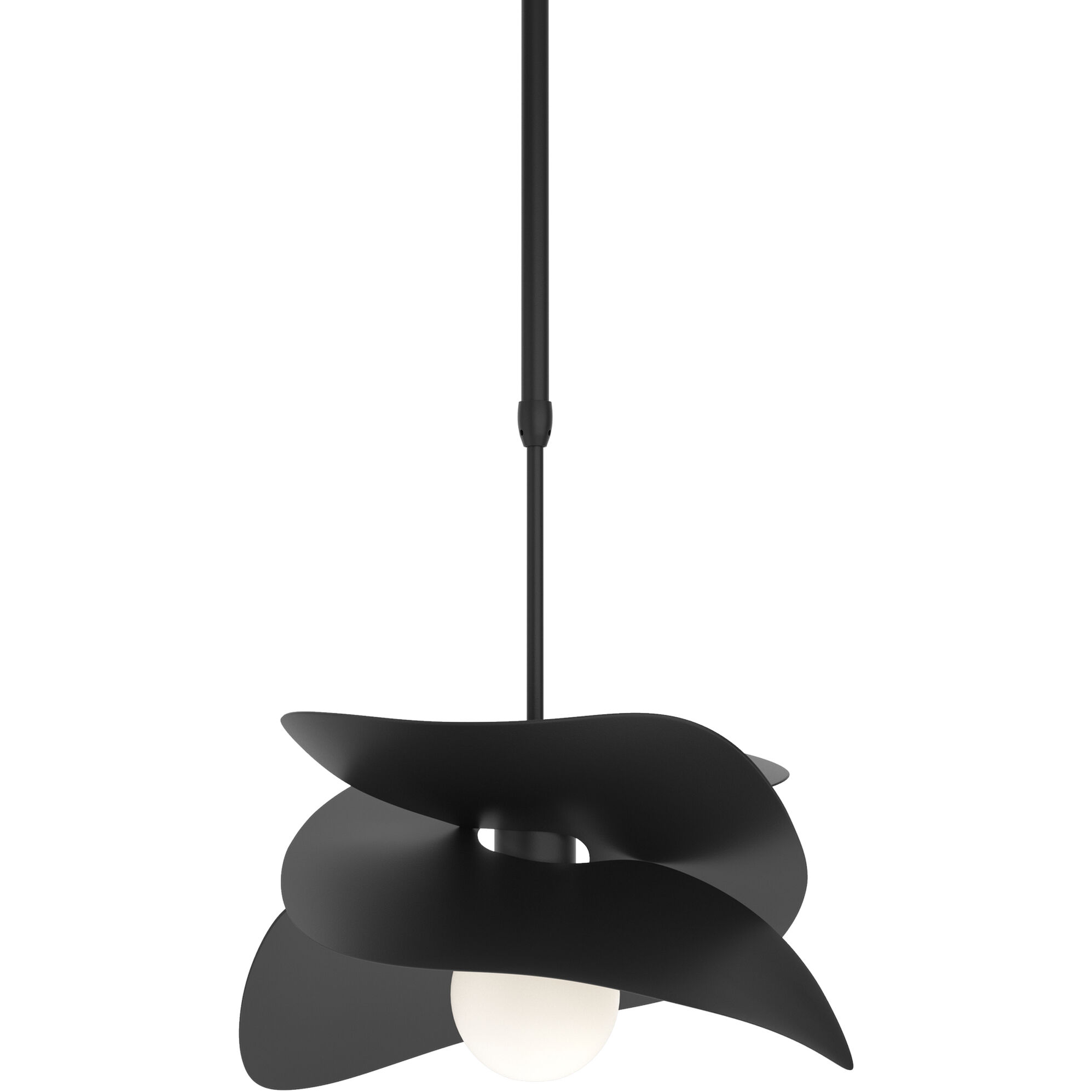 Hibiscus 1 Light 24.7 inch Coastal Black Outdoor Pendant
