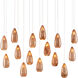 Rame 15 Light 48 inch Silver Multi-Drop Pendant Ceiling Light