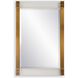 Nera 44 X 28 inch Plated Brass and Acrylic Mirror