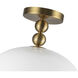 Alora Mood Paisley 1 Light 11.88 inch Brushed Gold Semi-Flush Mount Ceiling Light