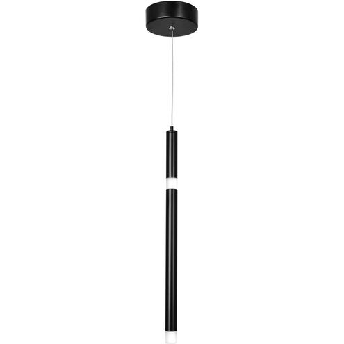 Flute LED 5 inch Black Pendant Ceiling Light