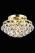 Corona 4 Light 14 inch Gold Flush Mount Ceiling Light