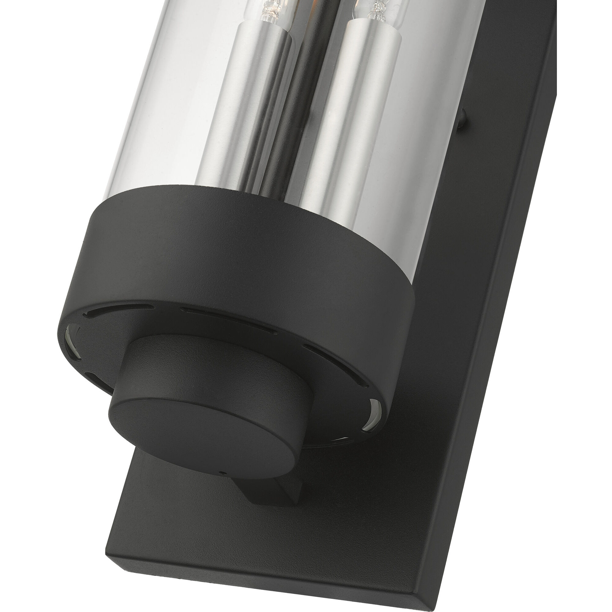 Hillcrest 2 Light 16 inch Textured Black Outdoor Wall Lantern