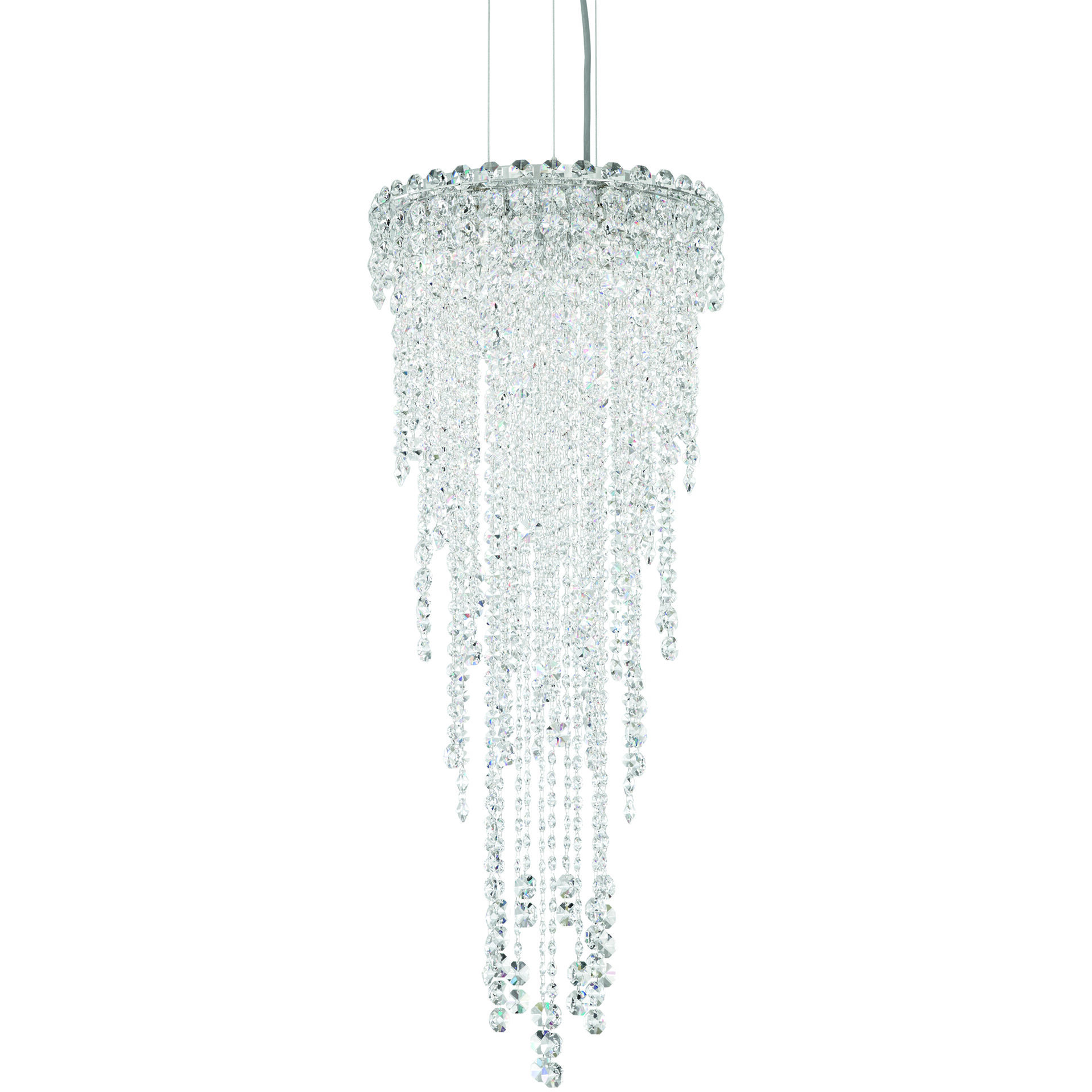 Chantant 4 Light Polished Stainless Steel Pendant Ceiling Light in Radiance