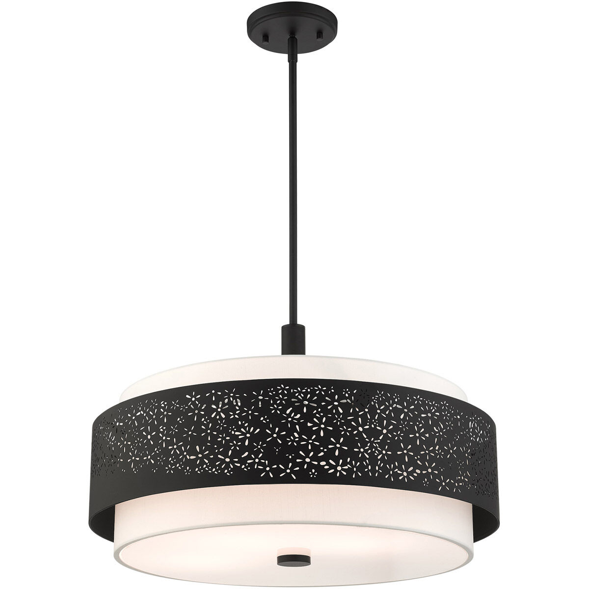 Noria 5 Light 24 inch Black Chandelier Ceiling Light