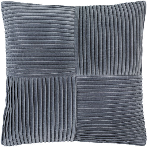 Conrad 20 X 20 inch Slate Blue/Grey/Nickel/Ink/Slate/Pewter Accent Pillow
