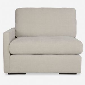 Refuge Light Sand Polyester Sofa, Left Arm Facing