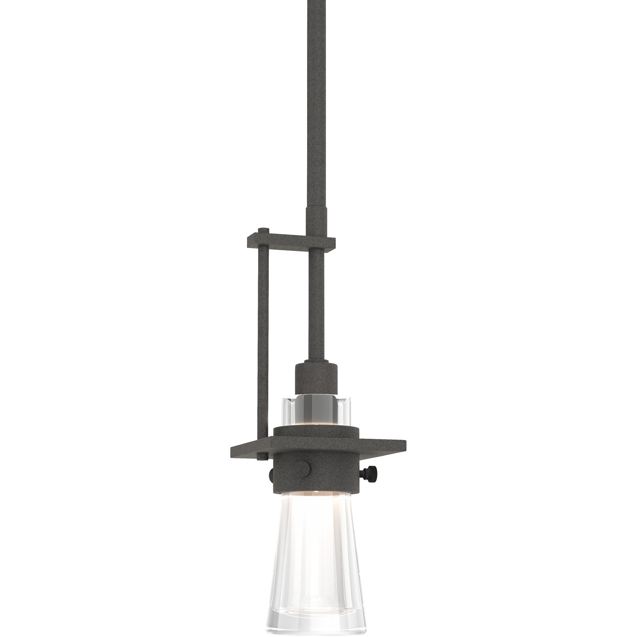 Erlenmeyer 1 Light 3.3 inch Natural Iron Mini Pendant Ceiling Light, Small