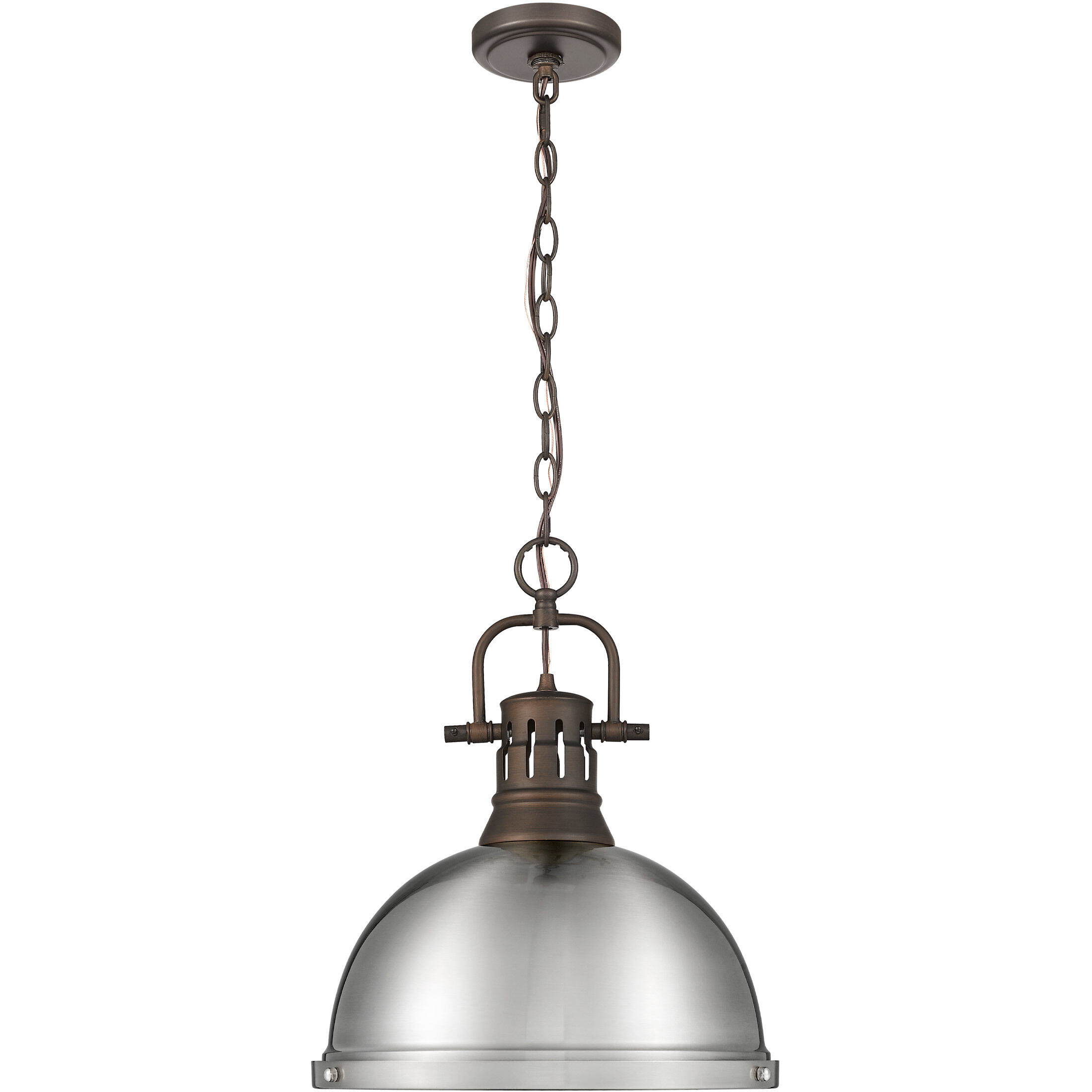 Yep Duncan 1 Light 14 inch Rubbed Bronze Pendant Ceiling Light in Pewter