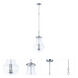Retro 6 Light 19 inch Polished Nickel Single Pendant Ceiling Light