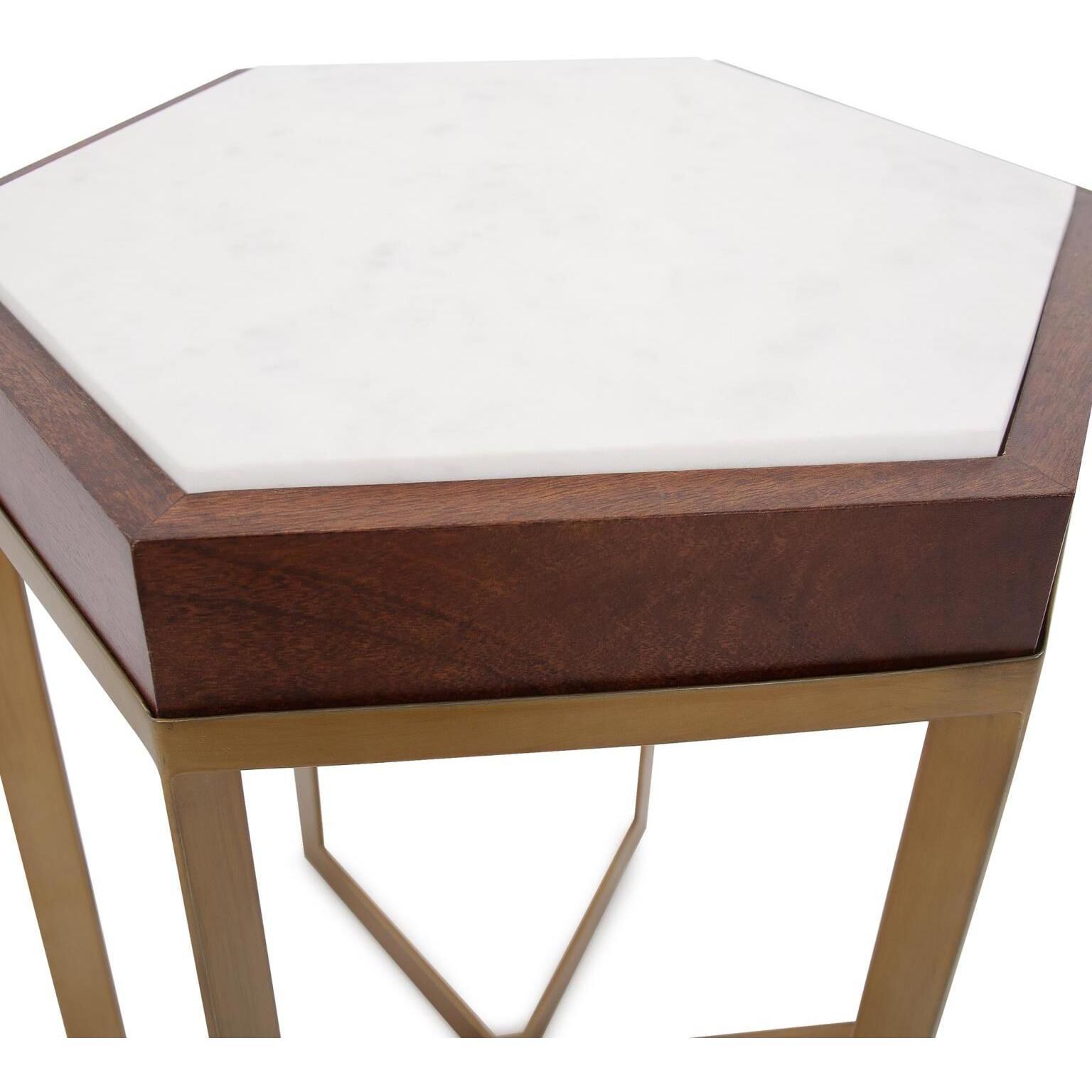 Van Berkel 20 X 18 inch Brass Side Table