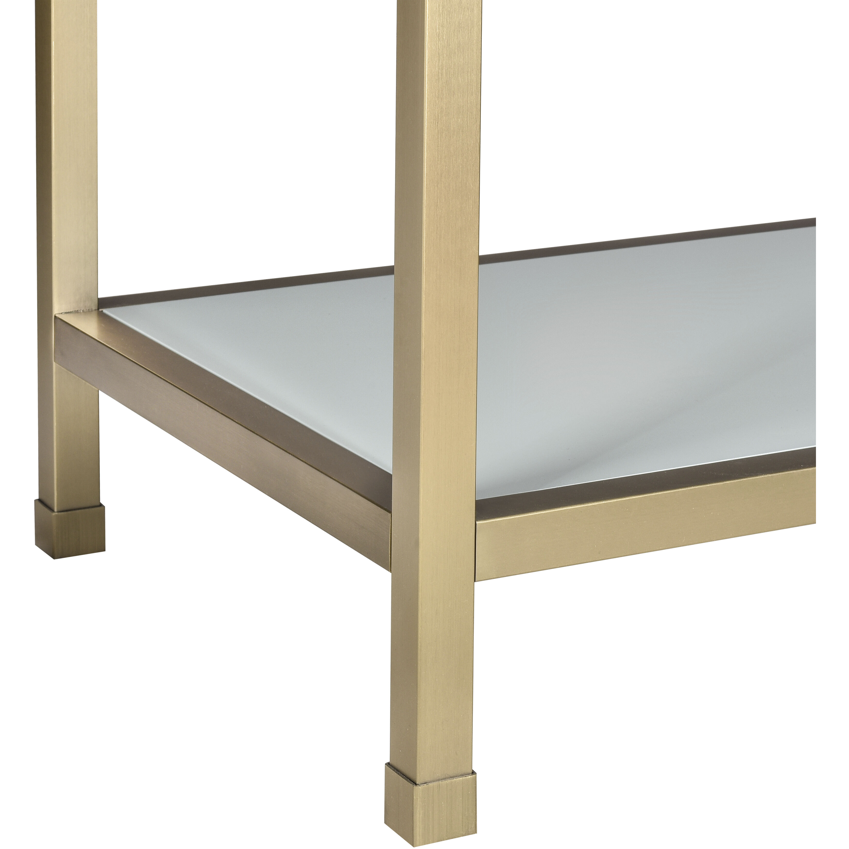 Gabe Light Blue with Brass Bar Cabinet