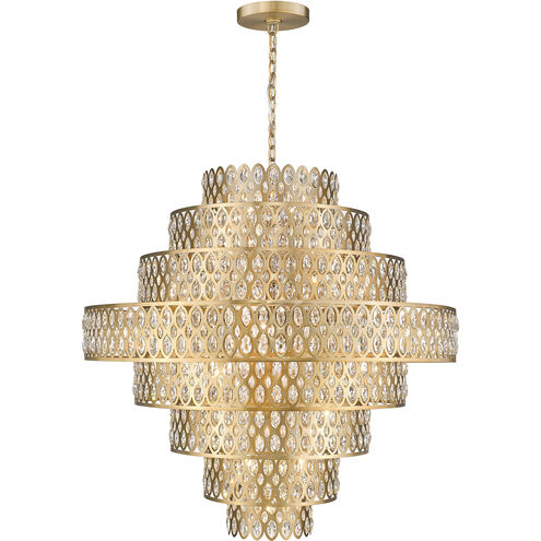 Dealey 25 Light 44.75 inch Heirloom Brass Chandelier Ceiling Light