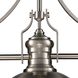 Chadwick 3 Light 47 inch Satin Nickel Linear Chandelier Ceiling Light