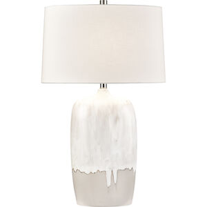 Ruthie 32 inch 150 watt White Glazed and Cream Table Lamp Portable Light