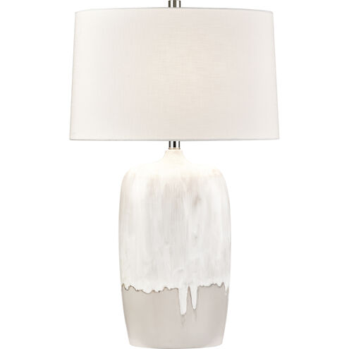 Ruthie 32 inch 150 watt White Glazed with Cream Table Lamp Portable Light
