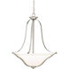 Langford 3 Light 22 inch Brushed Nickel Inverted Pendant Small Ceiling Light in Incandescent, Small