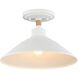 Journey 1 Light 12 inch Natural White Semi-Flush Mount Ceiling Light