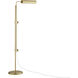 Satire 55 inch 10 watt Brushed Brass Floor Lamp Portable Light